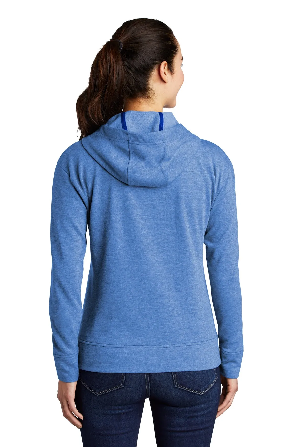 Sport-Tek Ladies PosiCharge Tri-Blend Wicking Fleece Full-Zip Hooded Jacket LST293