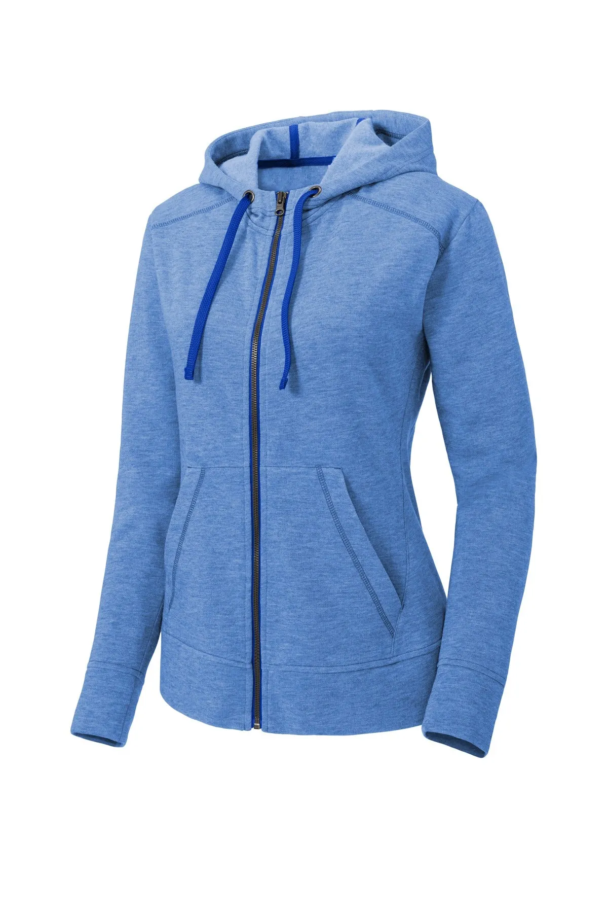 Sport-Tek Ladies PosiCharge Tri-Blend Wicking Fleece Full-Zip Hooded Jacket LST293