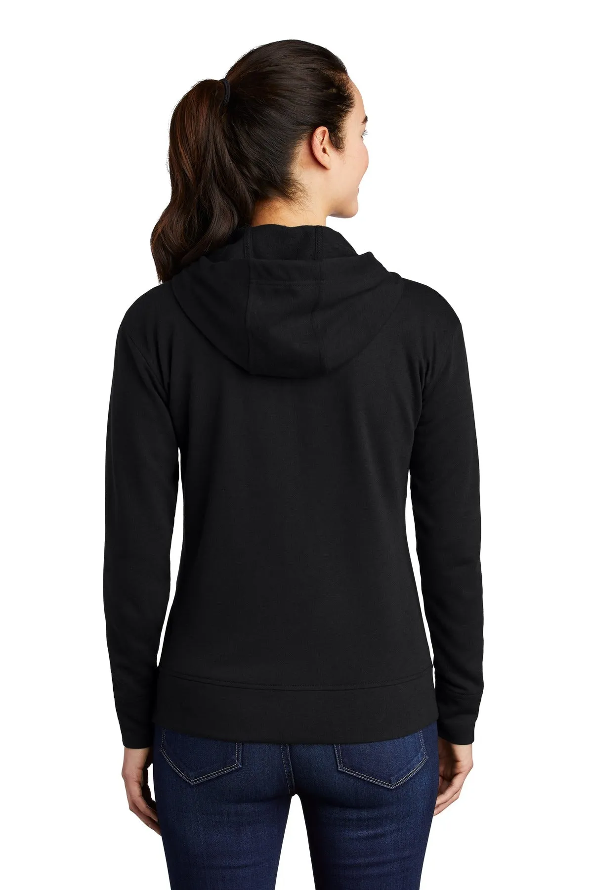 Sport-Tek Ladies PosiCharge Tri-Blend Wicking Fleece Full-Zip Hooded Jacket LST293