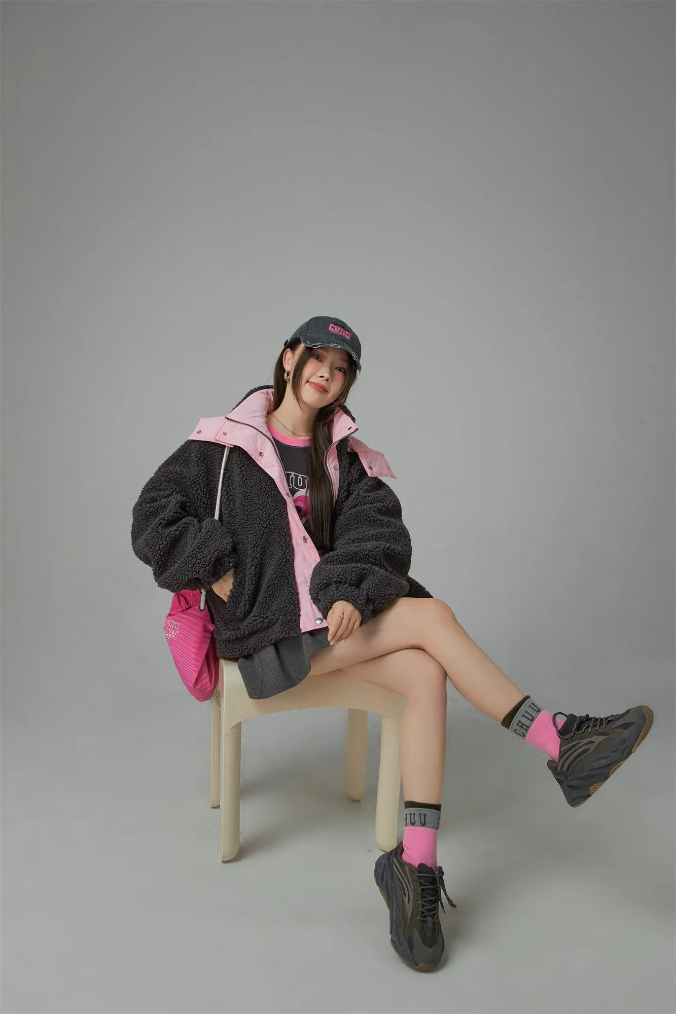 Sporty Fleece Hoodie Jacket