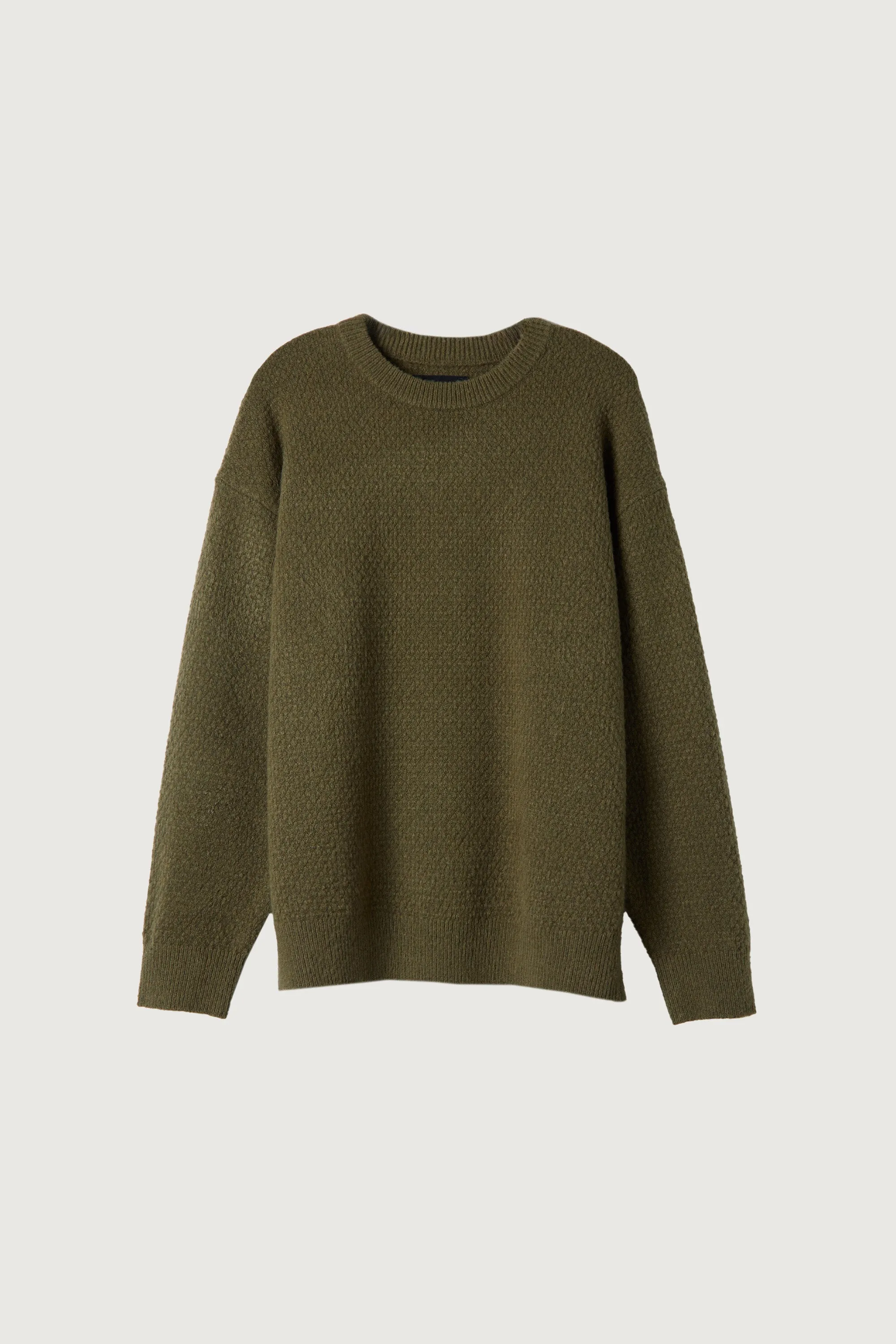 TEXTURED CREWNECK SWEATER