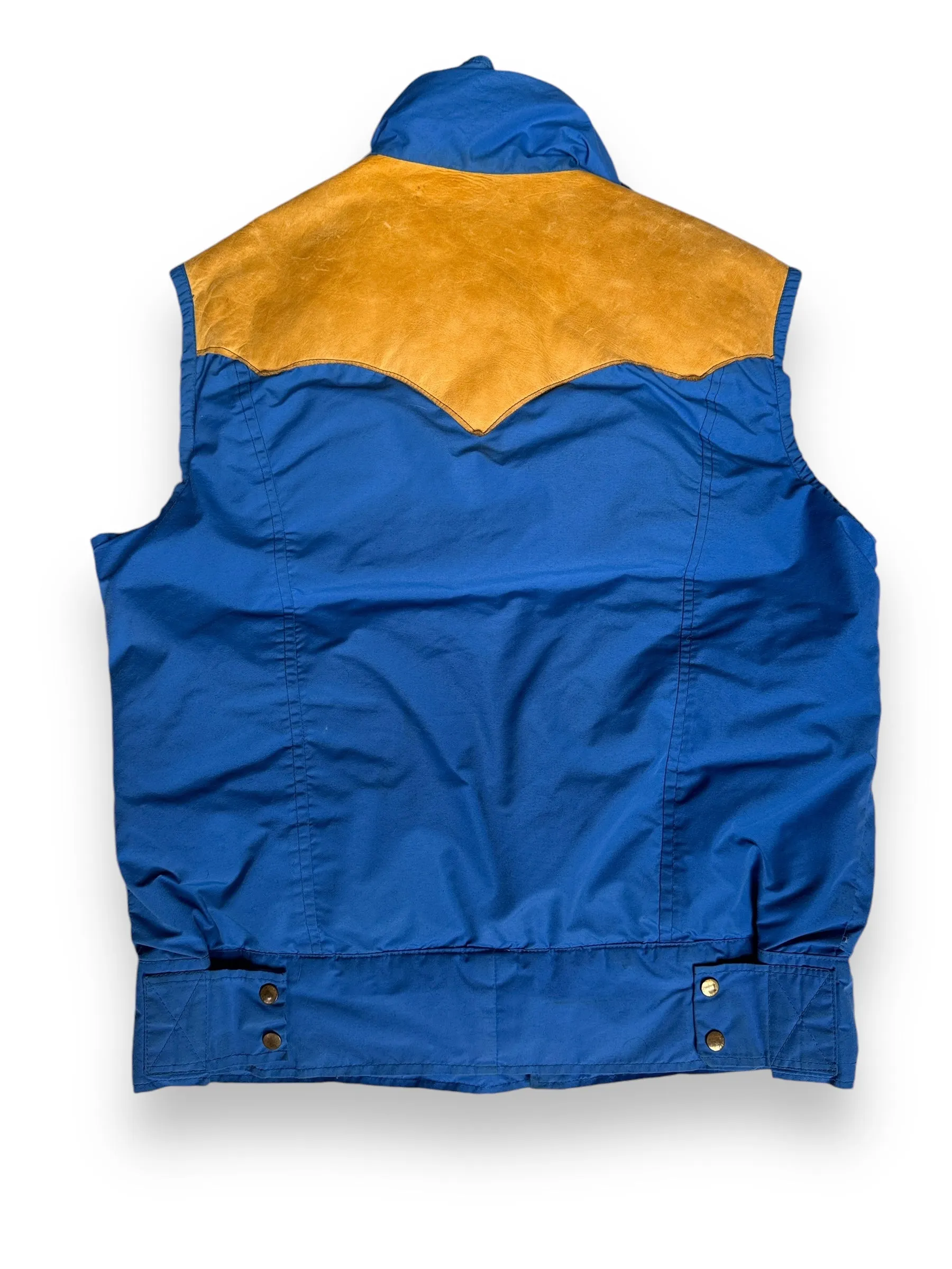 Vintage Blue & Yellow Rocky Mountain Featherbed Down Vest SZ SZ L