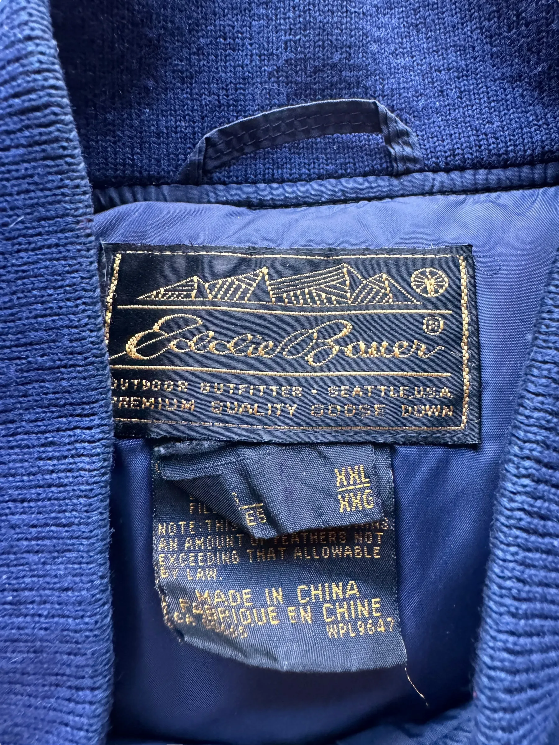 Vintage Eddie Bauer Down Vest SZ XXL