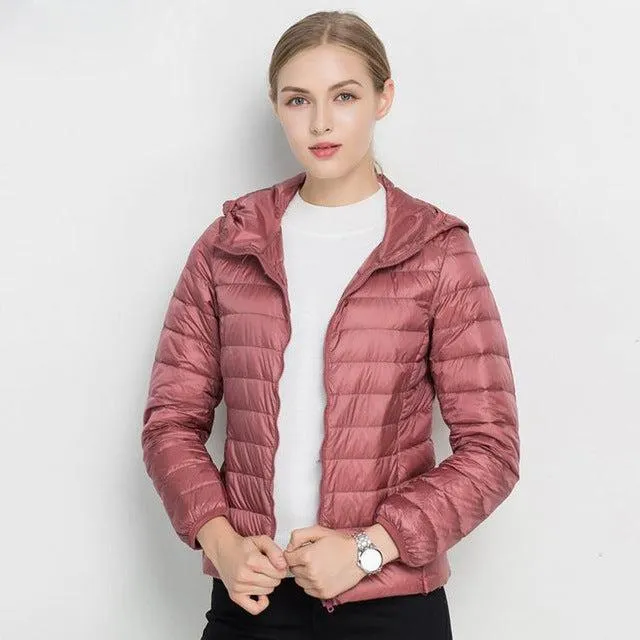 Winter Women Ultra Light Down Jacket .