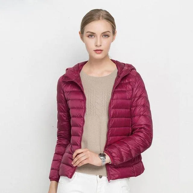 Winter Women Ultra Light Down Jacket .