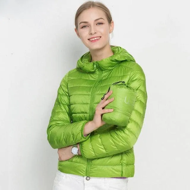 Winter Women Ultra Light Down Jacket .