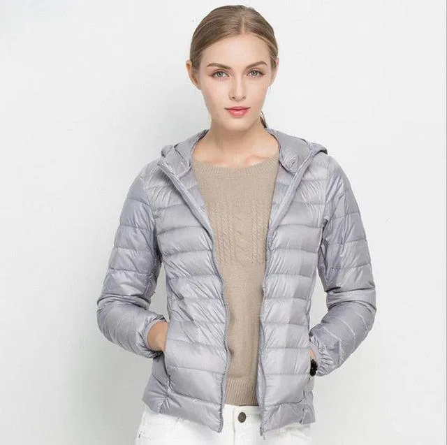 Winter Women Ultra Light Down Jacket .