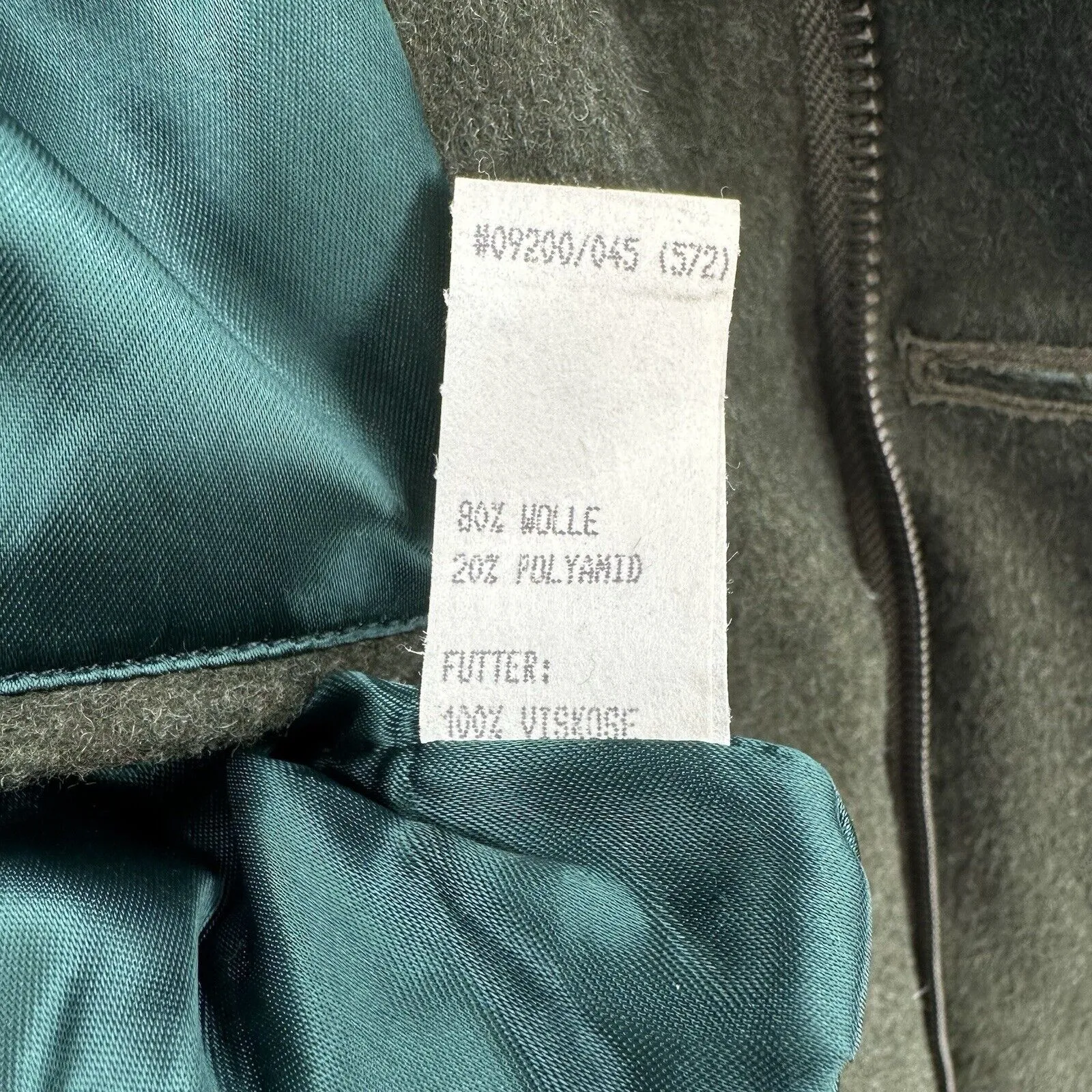 Zeiler Coat Mens 56" Green Wool Blend Lined German Winter Riding Jacket *Spot